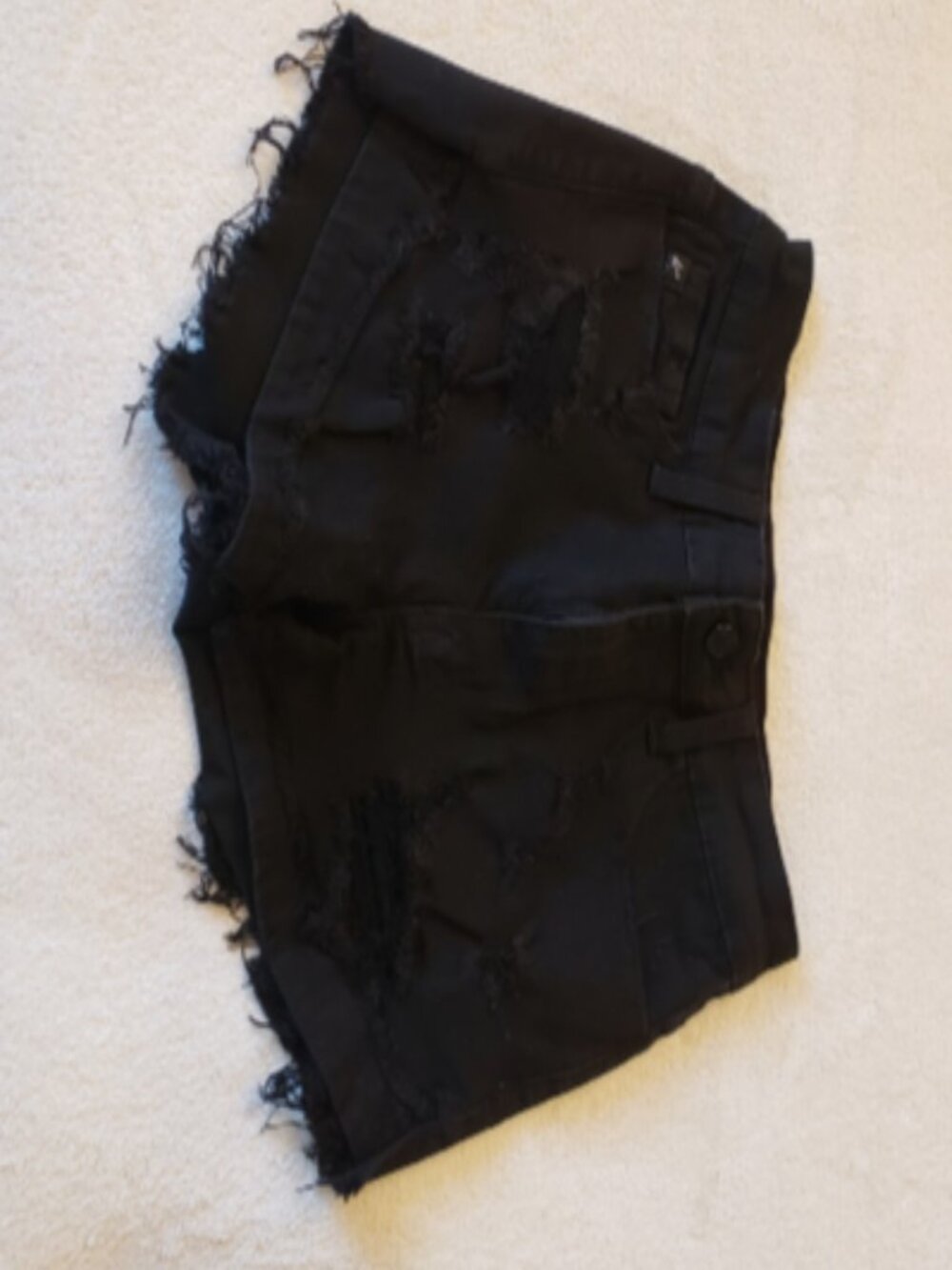 KanCan Black Distressed Super Short Frayed Shredded Shorts Size 3